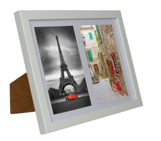 Multiramme BD art Basic 17x23 passepartout til 2 billeder 10x15 hvid 1 stk.
