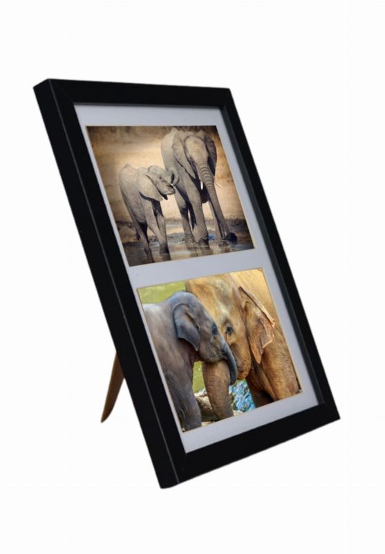 Multiramme BD art Basic 17x23 passe-partout til 2 billeder 10x15 sort 1 stk.