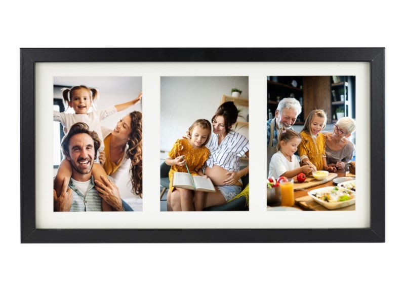 Multiramme BD art Basic 18x35 til 3 billeder 10x15 cm sort 1 stk.
