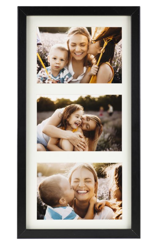 Multiramme BD art Basic 18x35 til 3 billeder 10x15 cm sort 1 stk.