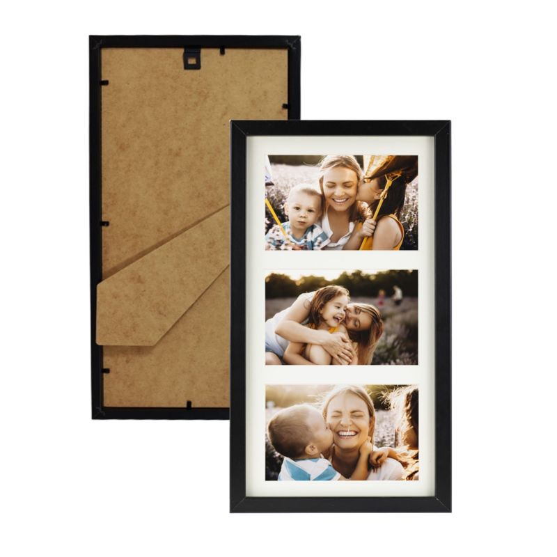 Multiramme BD art Basic 18x35 til 3 billeder 10x15 cm sort 1 stk.