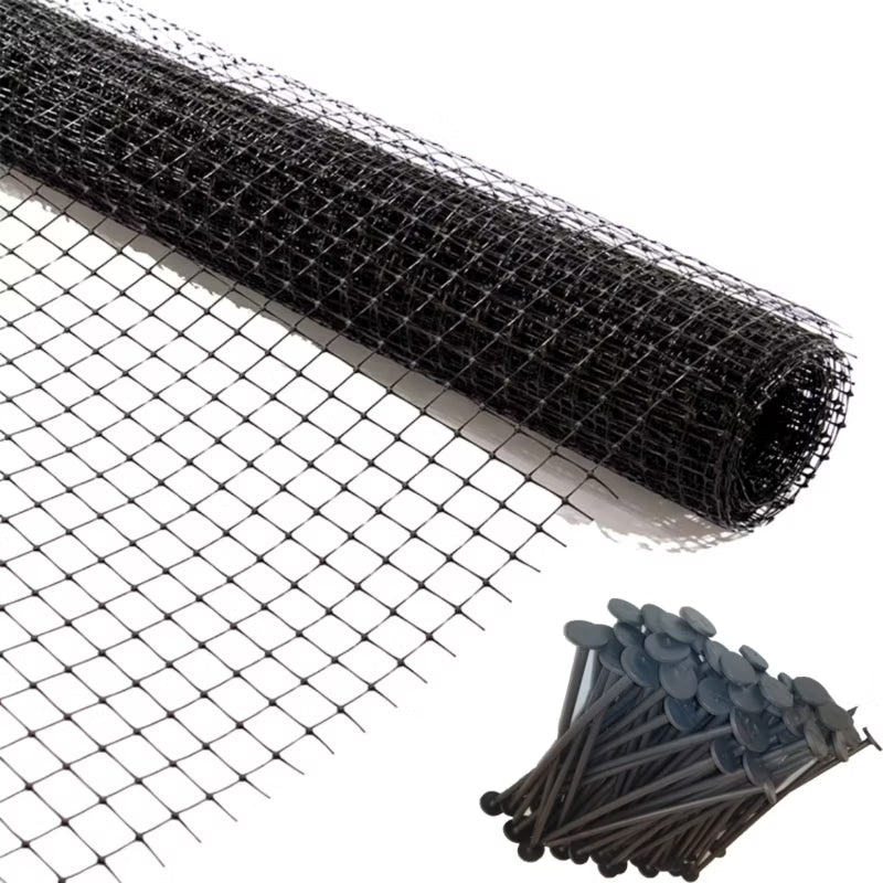 Mulvarpenet 2x50 m Sort med 50 Pløkker