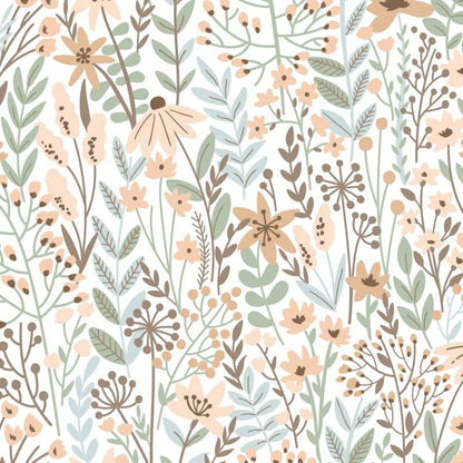 GoodHome Stibin vinylmural på nonwoven med grønne blomster