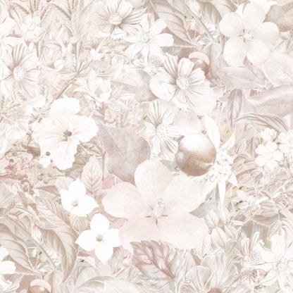 GoodHome Tacl vinylmural på nonwoven med blomster i creme