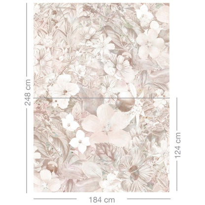 GoodHome Tacl vinylmural på nonwoven med blomster i creme