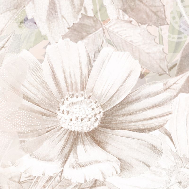 GoodHome Tacl vinylmural på nonwoven med blomster i creme