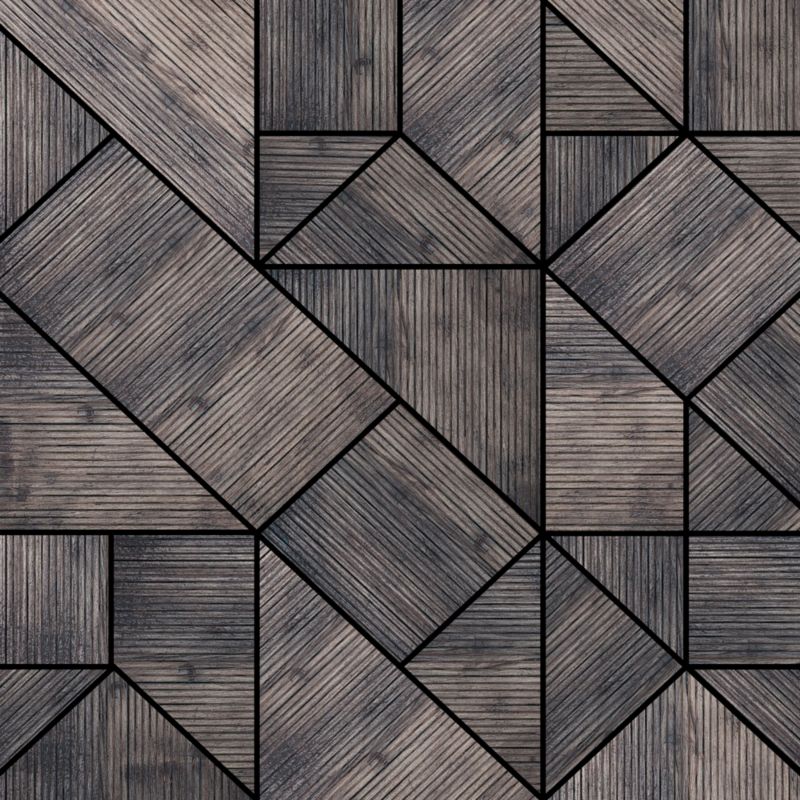 GoodHome Tasi puslespil sort vinylmural på nonwoven