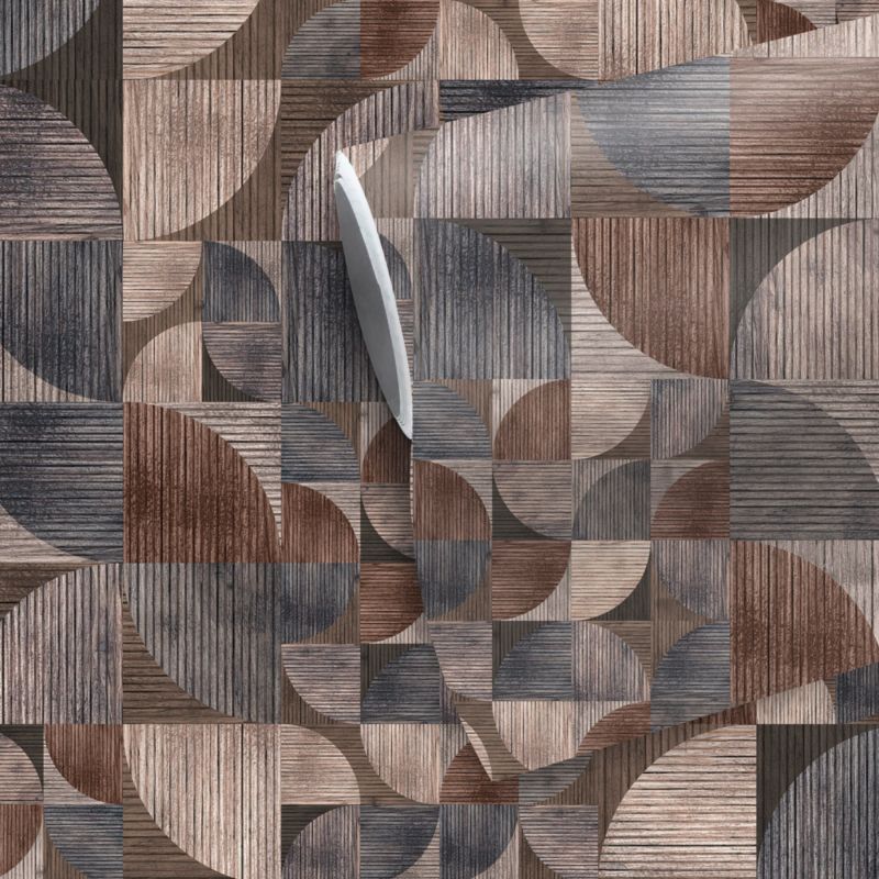 Vinylmural på non-woven GoodHome Topaz puslespil blå