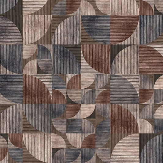 Vinylmural på non-woven GoodHome Topaz puslespil blå