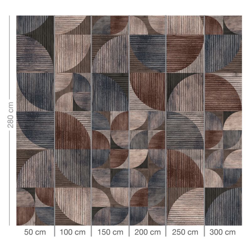 Vinylmural på non-woven GoodHome Topaz puslespil blå