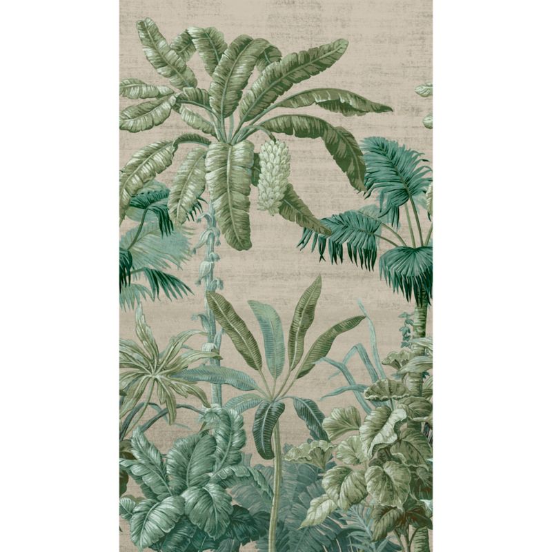GoodHome Tugtu tropisk vinylmural på nonwoven i creme