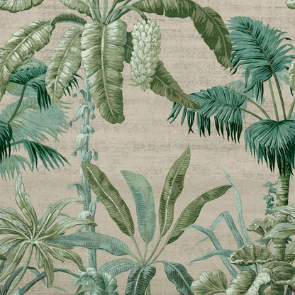 GoodHome Tugtu tropisk vinylmural på nonwoven i creme