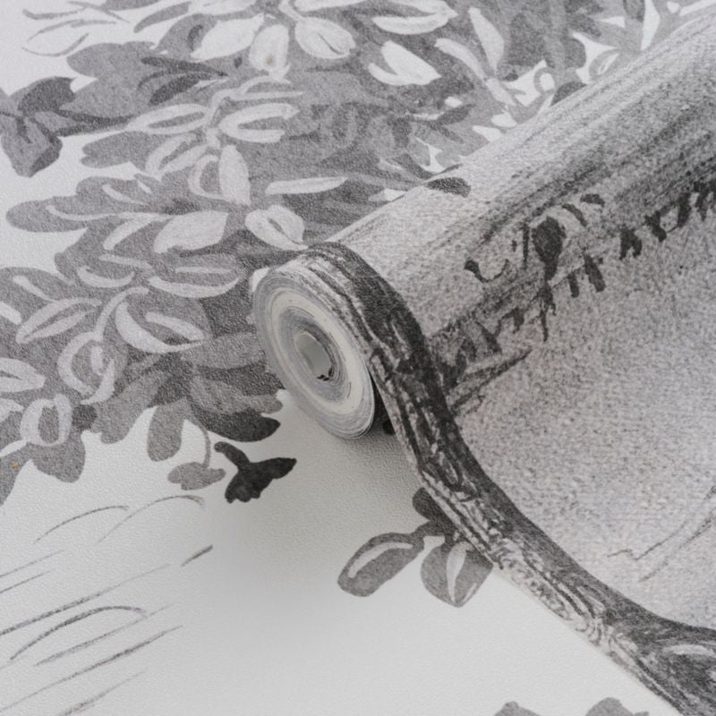GoodHome Turcoaz vinylmural på nonwoven med sort udsigt