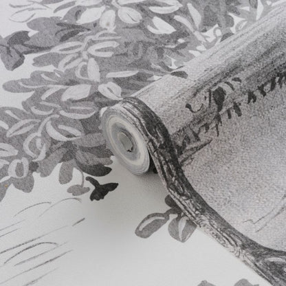 GoodHome Turcoaz vinylmural på nonwoven med sort udsigt