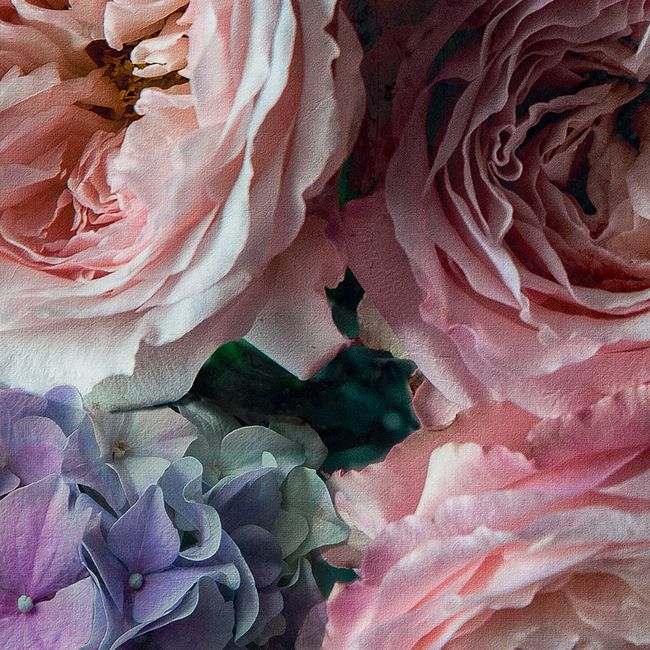 GoodHome Vanad vinylmural på nonwoven med lilla blomster