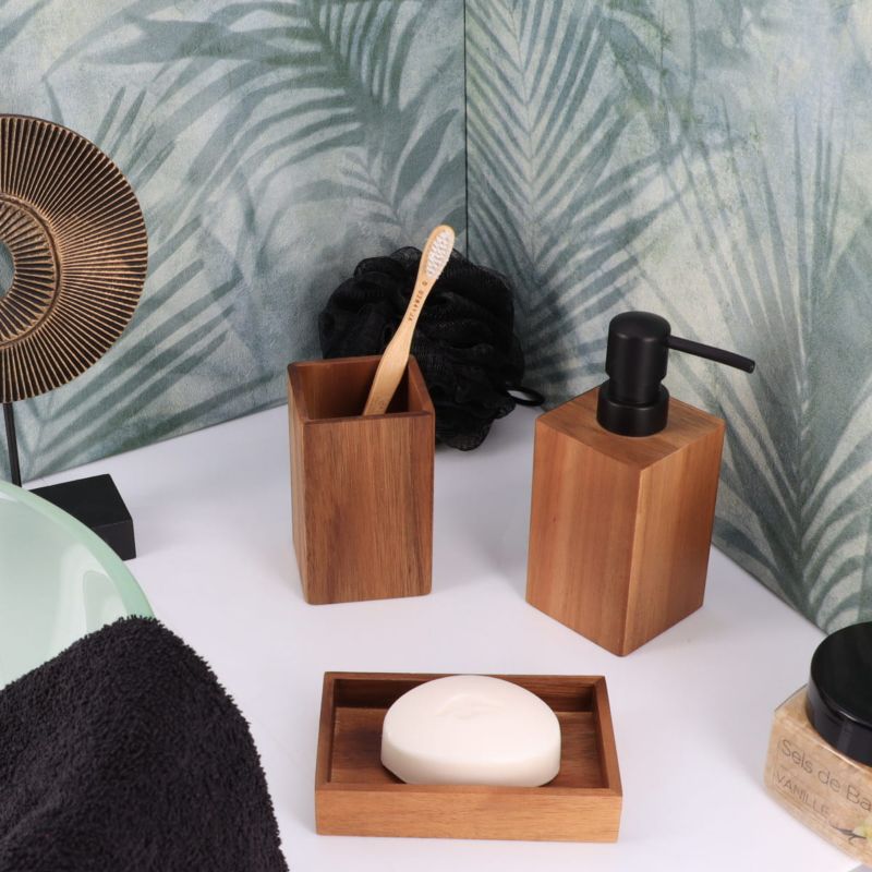 Sæbeskål i Akacietræ Brun 12,5x8 cm