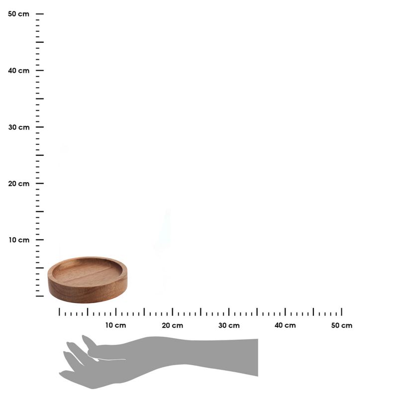 Rund Træsæbeskål Akacie Brun 11,5 cm Mat