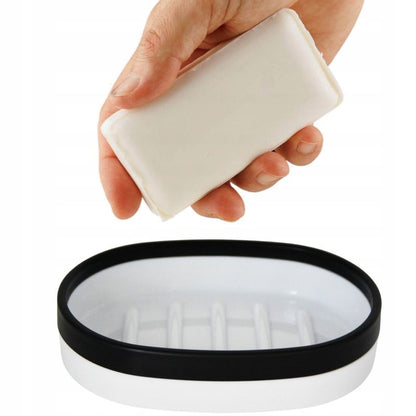 Sæbeskål ABS Sort/Hvid 13,3 x 9,3 cm 1 stk. 5905923653287