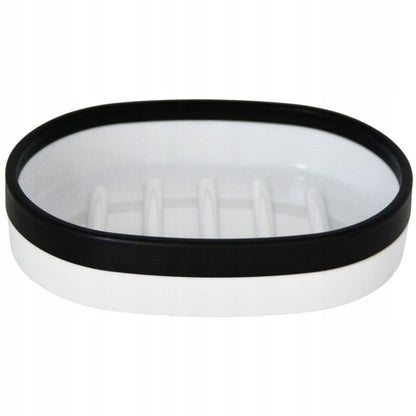 Sæbeskål ABS Sort/Hvid 13,3 x 9,3 cm 1 stk. 5905923653287