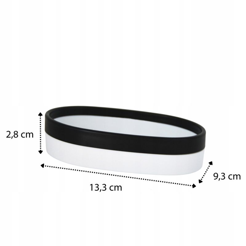 Sæbeskål ABS Sort/Hvid 13,3 x 9,3 cm 1 stk. 5905923653287