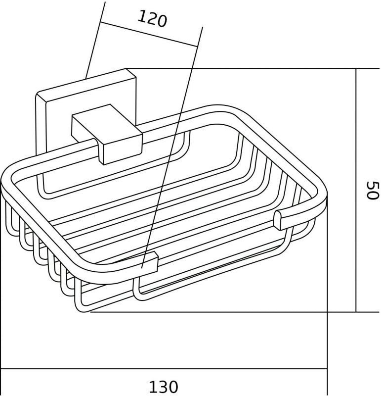 Væghængt sæbeskål Mexen Arno sort 13x5 cm 1 stk.