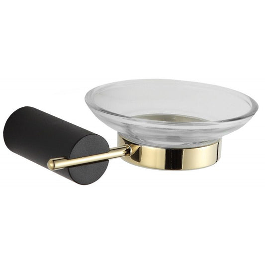 Væghængt sæbeskål Mexen Aron sort/guld 13 x 5 cm 1 stk.