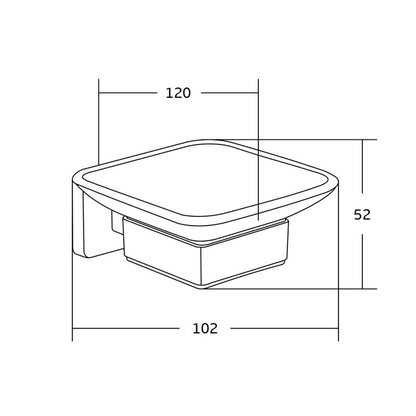Mexen Asis væghængt sæbeskål sort 10,2 x 5,2 cm 1 stk.