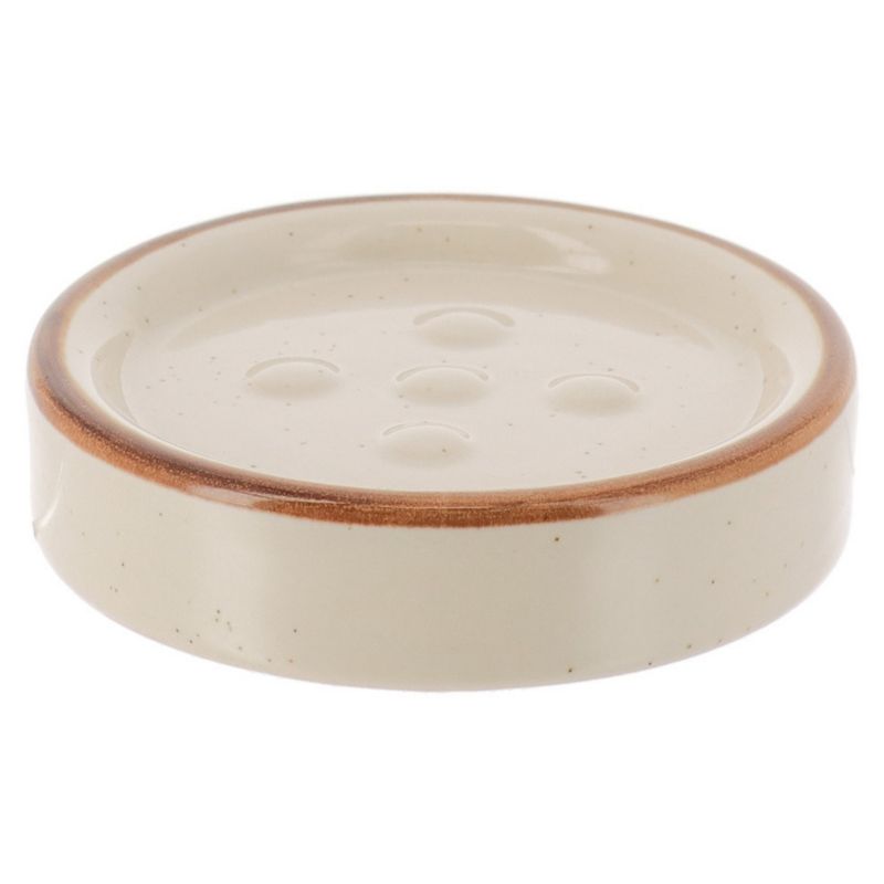 Mydelniczka Rund Beige 11 cm Keramiklook