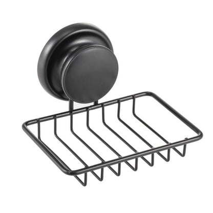 Vægmonteret sæbedispenser GAVI 13x10 cm Sort Stål med sugekop | 5904202144867
