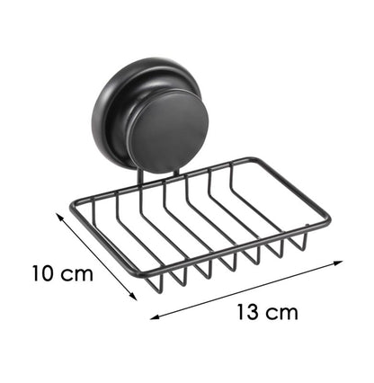 Vægmonteret sæbedispenser GAVI 13x10 cm Sort Stål med sugekop | 5904202144867