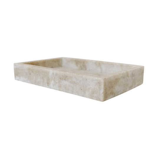 GoodHome Cenia sæbeskål i beige marmor