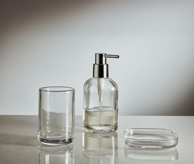 Sæbeskål i Glas Firkantet 10x10 cm Gennemsigtig