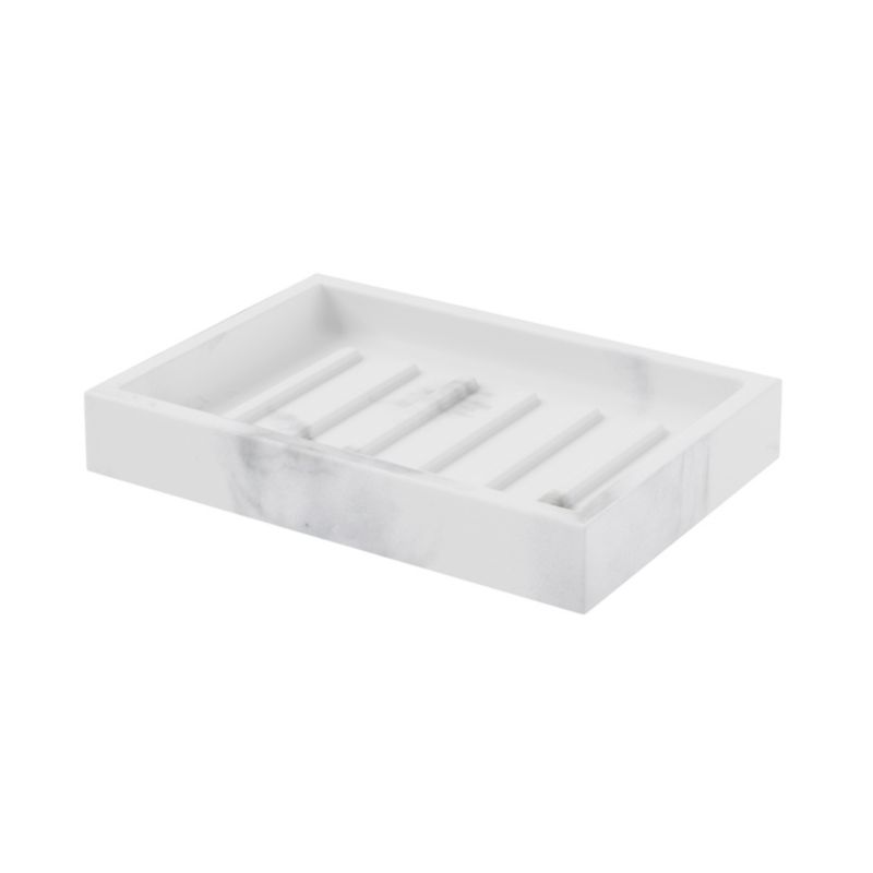 Mydelniczka Elland Marmur 13,3x9,5 cm Hvid/Grå