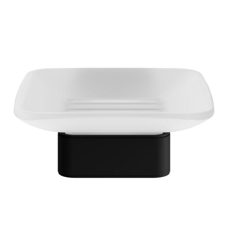 Mydelniczka ścienna Teesta 11,2 x 10,6 cm Sort Mat Stål og Glas