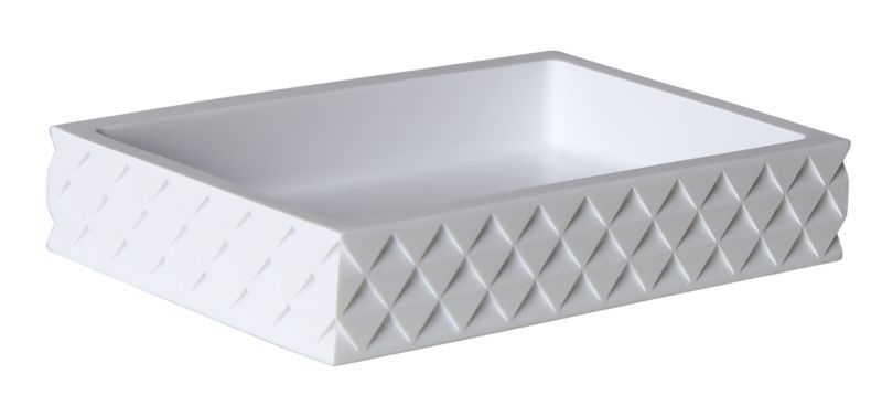 Keramisk Sæbeskål Armo Hvid 12,5 x 8,5 cm