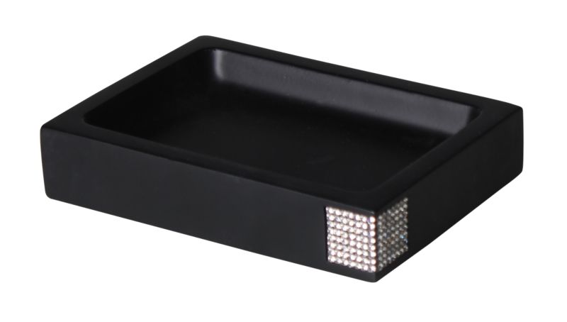 Sæbeskål Rektangulær 11x11 cm Sort Mat