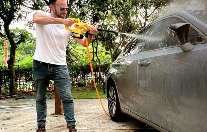 Imoum trådløs højtryksrenser 400W 62 bar komplet sæt