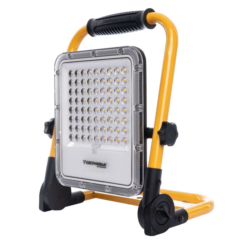 Bærbar LED-arbejdslampe Germina med batteri og blinkende funktion, 1 stk.