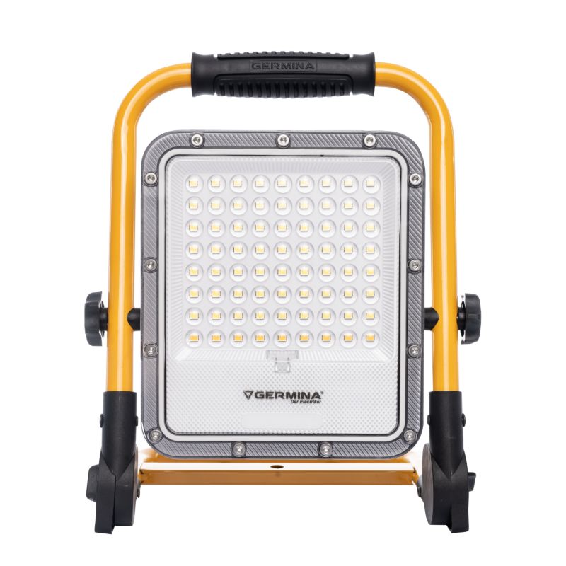 Bærbar LED-arbejdslampe Germina med batteri og blinkende funktion, 1 stk.