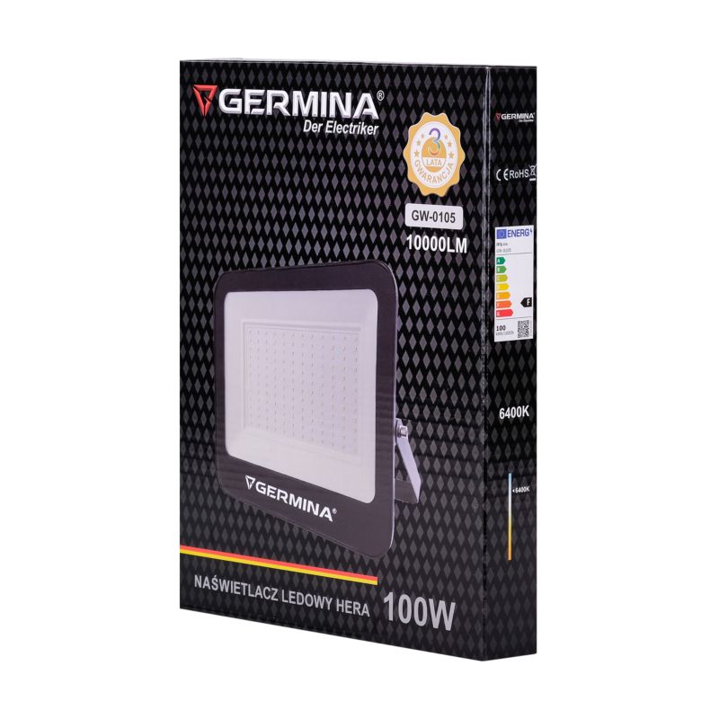 LED-projektør Germina 100W udendørslampe IP65 1 stk.