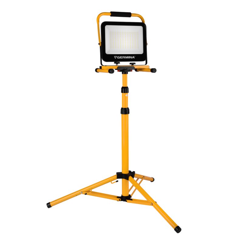 LED-arbejdslampe Germina 100W på stativ 2-i-1 lav/høj IP65 1 stk.