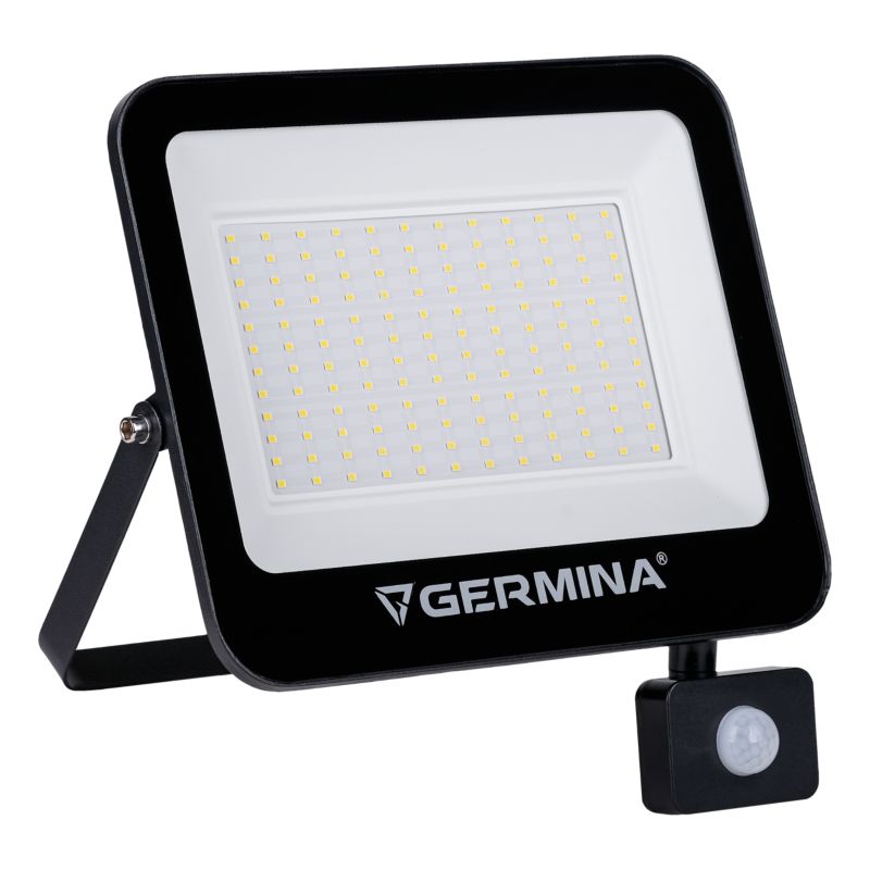 LED-projektør Germina 100W med bevægelsessensor IP65 6400K 1 stk.