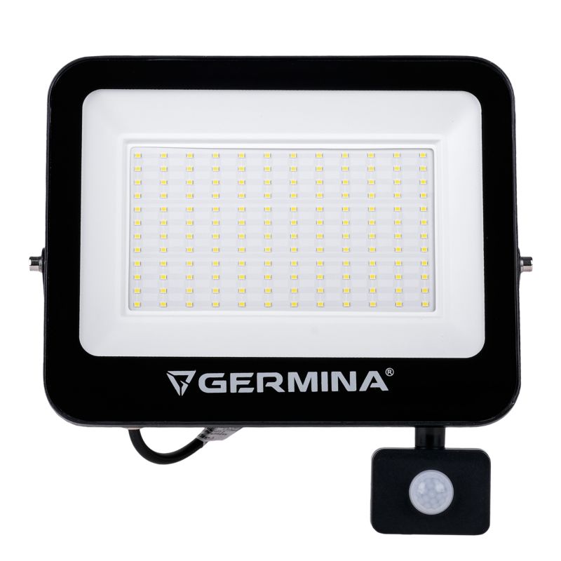 LED-projektør Germina 100W med bevægelsessensor IP65 6400K 1 stk.