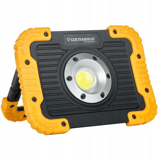 Bærbar LED-arbejdslampe Germina 10W med batteri og powerbankfunktion, 1 stk.