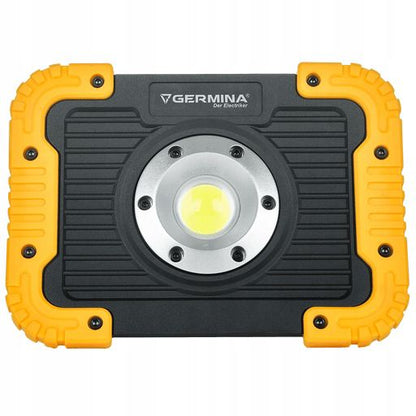 Bærbar LED-arbejdslampe Germina 10W med batteri og powerbankfunktion, 1 stk.