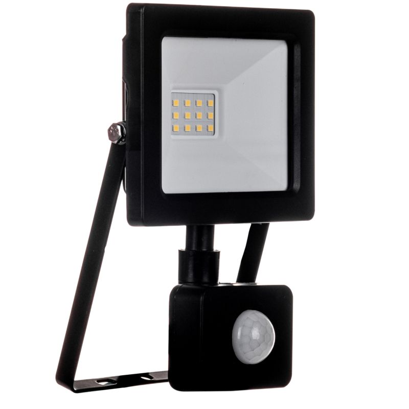 LED-spot Germina 10W med bevægelsessensor, udendørslampe IP65, 1 stk.