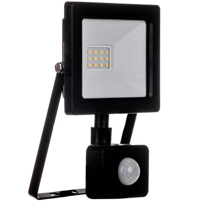 LED-spot Germina 10W med bevægelsessensor, udendørslampe IP65, 1 stk.
