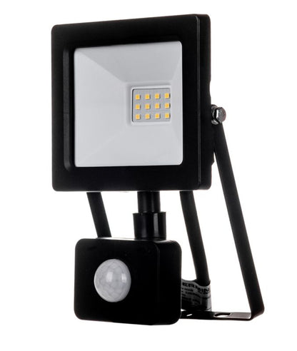 LED-spot Germina 10W med bevægelsessensor, udendørslampe IP65, 1 stk.