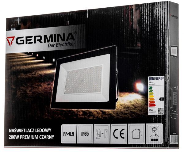 Germina 200W LED-spot udendørslampe IP65, 1 stk.