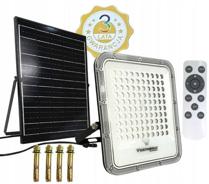 LED-spot Germina 200W med solpanel IP65 + fjernbetjening, 1 stk.